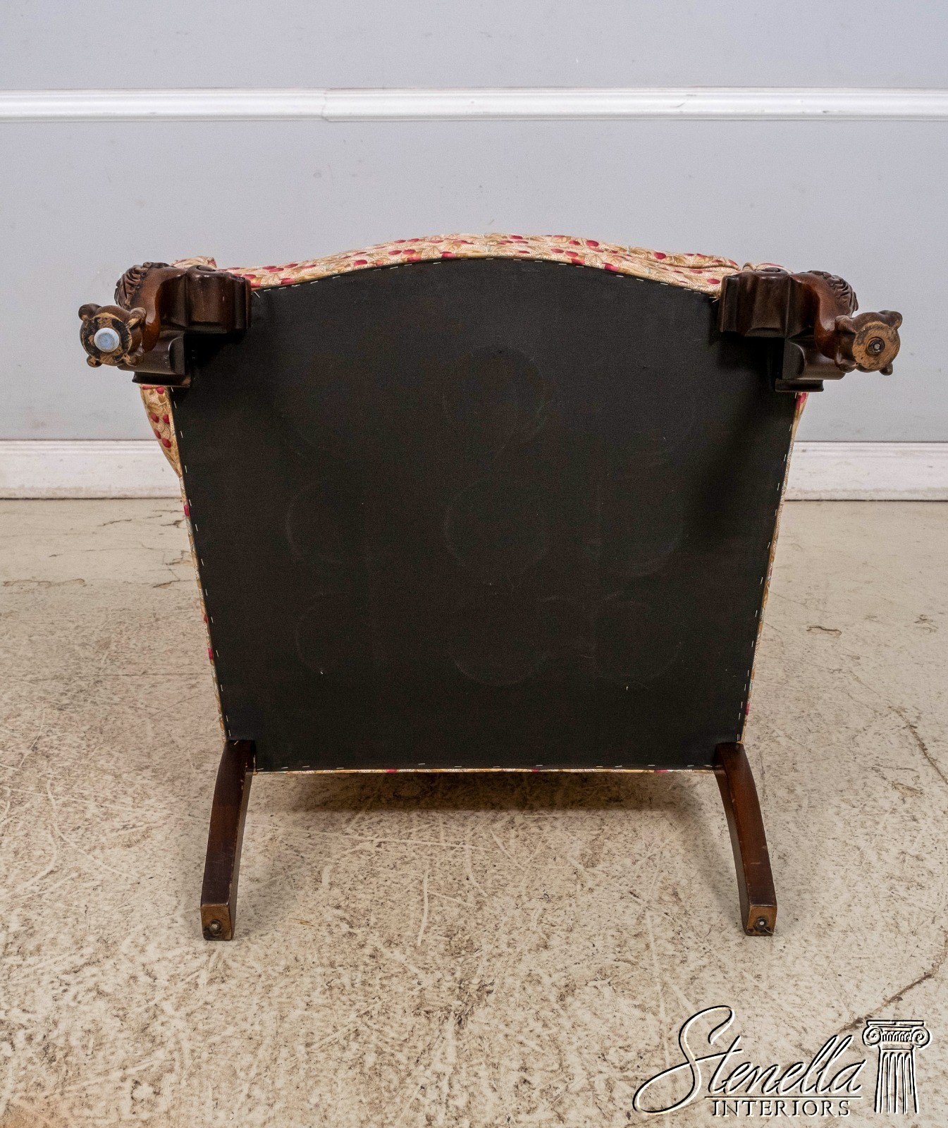 70082: SOUTHWOOD Ball & Claw Wing Back Upholstered Chair