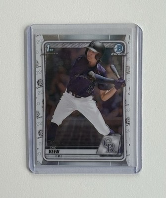 Zac Veen 1st Rookie Card RC 2020 Bowman Draft Chrome Baseball