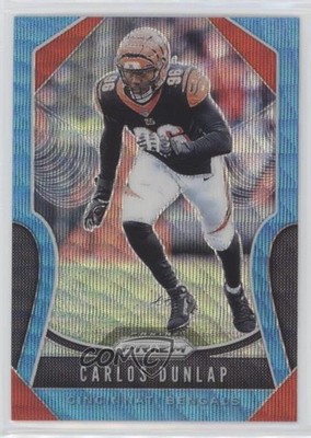 2019 Panini Prizm Blue Wave Prizm 22/199 Carlos Dunlap #82 00dh