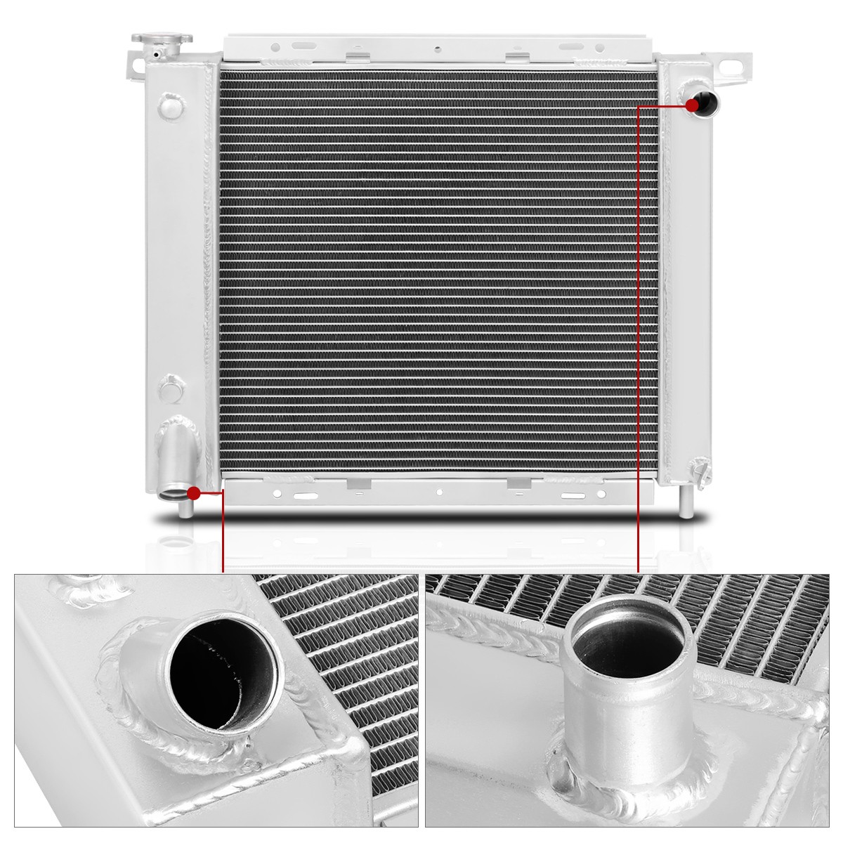 2-Row Core Aluminum Racing Cooling Radiator for 91-94 Ford Ranger ...