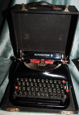 Remington Model 5 Glossy Black Portable Typew...