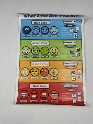 What Zone Are You In Poster Classroom Emotional Regulation Chart