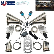 2.5'' Electric Exhaust Valve Pipe Downpipe Dump Control Motor Kit Remote Switch
