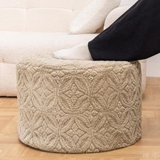 Plush Multi-Functional Ottoman Pouf – Ergonomic Ottoman Foot Rest with Space-...
