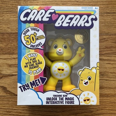 NEW SEALED! Care Bears Yellow Funshine Bear 5'' Interactive Unlock the Magic