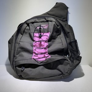 Brine Lacrosse Backpack Olive & Pink One Shoulder W/Bungee System