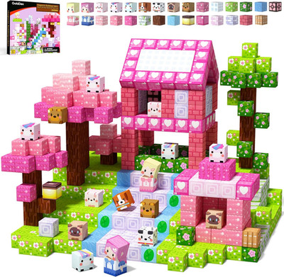 100PCS Magnetic Blocks Kid Building Toys for 3+ Years Old Girls, Upgraded STEM S