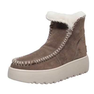 Cafe' Noir Plateau Stiefeletten Wildleder Sand - Größe 39 Damenschuhe