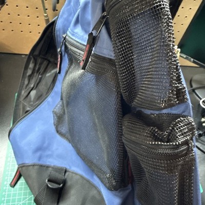 Vintage 2001 GAP Sling Bag 00s Crossbody Backpack Y2K Mesh - Blue
