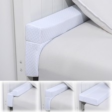 BALAPET Flodable Bed Gap Filler Wedge Pillow Headboard, Queen Size, White King