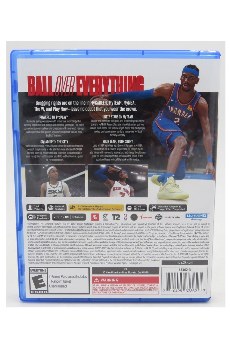 NBA 2K26 - Sony PlayStation 5 PS5 Physical Brand New 710425673627