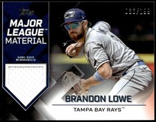 2021 Topps #MLM-BL Brandon Lowe Major League Material Jersey Black  #/199 E5
