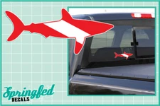 SHARK Shaped DIVE Flag Vinyl Decal #1 Car Truck Sticker SCUBA Diving Decal