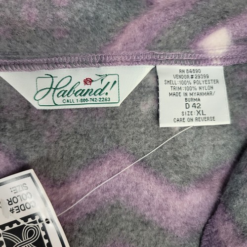 Vintage Fleece Jacket Aztec Polar Bears Western Snowflakes Haband Women's XL NWT - Picture 4 of 7
