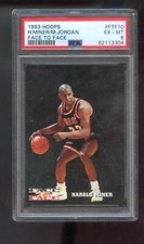 1993-94 Hoops Face To Face #FTF10 Michael Jordan Harold Miner PSA 6 Graded Card