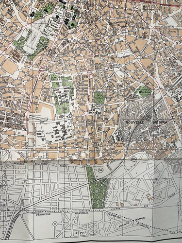 CASABLANCA MAROCCO c. 1950 PLANO PLEGABLE MUY GRANDE - Imagen 20 de 21