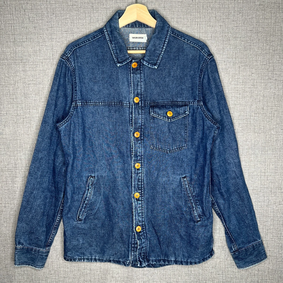 Taylor Stitch The Westport Indigo Hemp Denim Shirt Chore Jacket Shacket 40