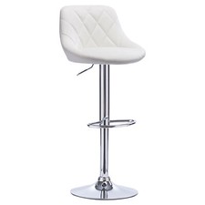 1x Barhocker Tresenhocker Barstuhl Kunstleder Küchenhocker weiß BH23ws-1