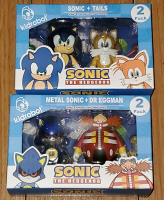 Kidrobot Sonic The Hedgehog Metal Sonic Dr Eggman / Sonic & Tails Vinyl Figures
