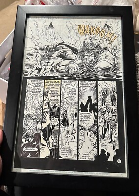 Vintage 1995 DC Street Fighter ''Battle For Shadaloo'' Guile Original Comic Art