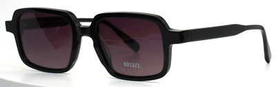 GIGI STUDIOS Utrecht 6913/1 Black Mens Rectangle Full Rim Sunglasses 51-19-145