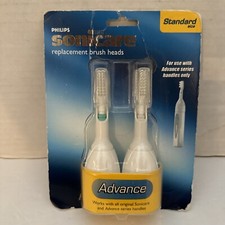 Philips Sonicare Replacement Brush Heads Standard Sz For Advance Series Handles