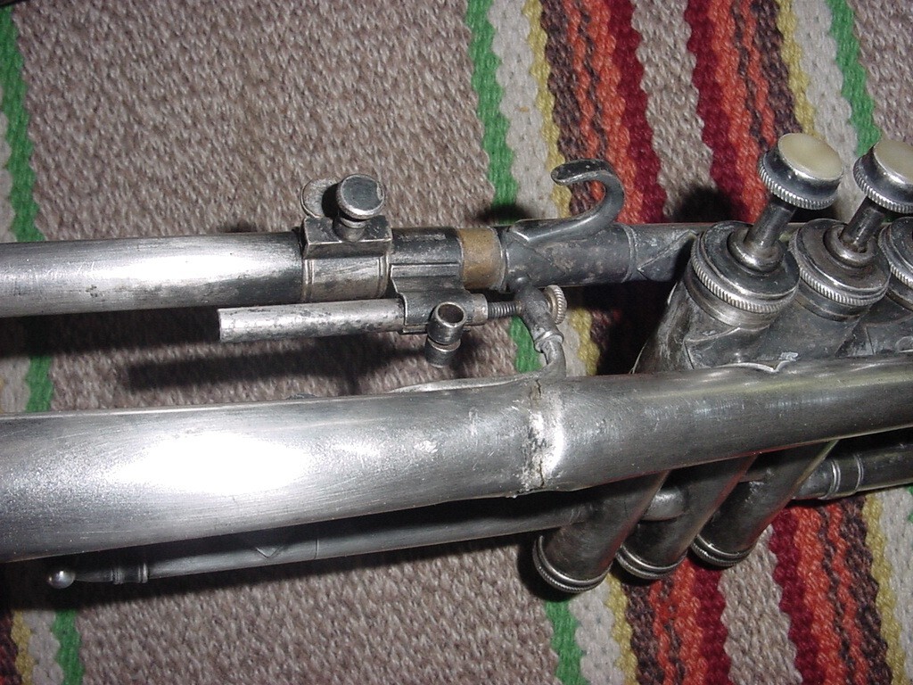 VINTAGE HOLTON TRUMPET ENGRAVINGS 1929 WITH HEIM MOUTHPIECE AND