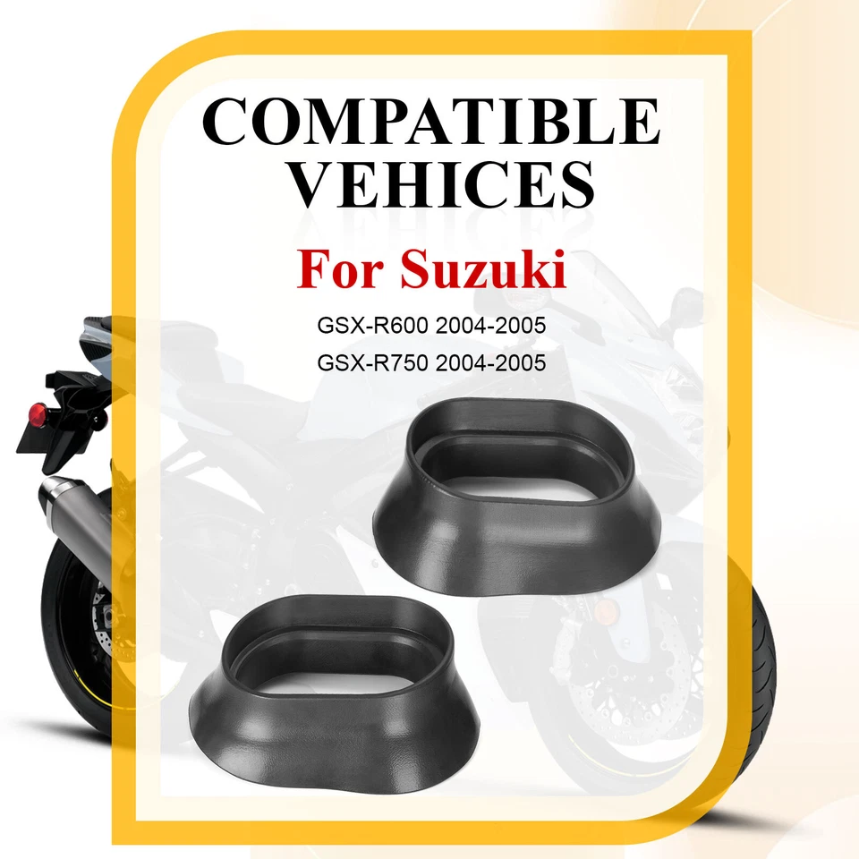 NOVAS Botas de Entrada de Borracha Ram Air Direct para Suzuki GSXR 600 750 2004-2005 - Imagem 3 de 4