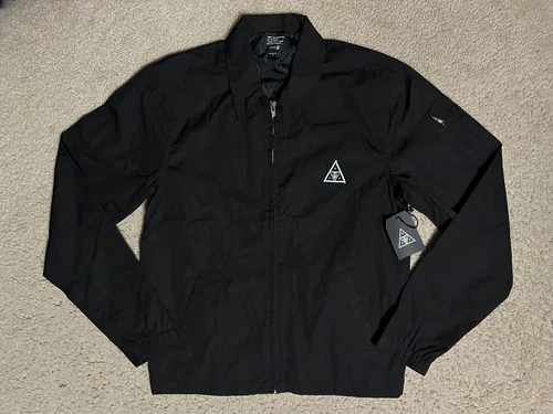 HUF x OBEY Collab Full Zip Black Jacket - Mens SMALL - product listing photo