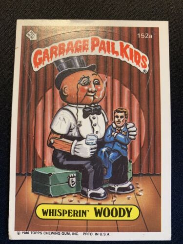 TOPPS 1986 Garbage Pail Kids Original Series 4 Whisperin’ Woody 152a Card Puzzle - Afbeelding 1 van 6