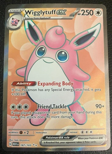 Pokémon TCG - Wigglytuff EX 187/165 - Scarlet & Violet 151 (2023) Ultra Rare NM