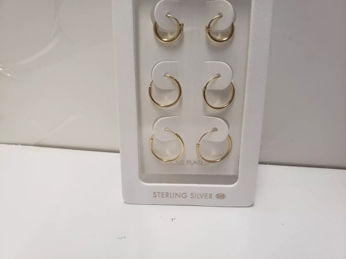 Gold Plated Sterling Silver Tube Hoop Earrings - Lovisa