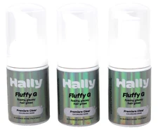 Hally Fluffy G Premiere Clear Foamy Glazey Hair Gloss 1 oz Travel Size Lot of 3