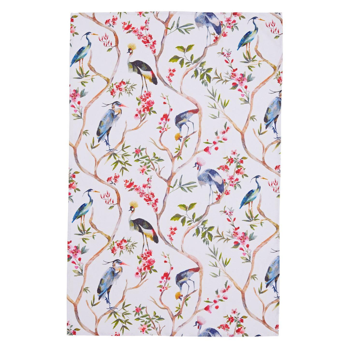 Ulster Weavers ORIENTAL BIRDS 100% Cotton Tea Towel - Post W/wide