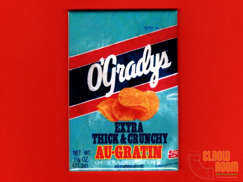 Vintage O'Gradys Au-Gratin potato chips bag art 2x3