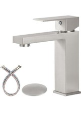 NEW OPEN BOX Airuida Brushed Nickel One Hole Bathroom Sink Faucet