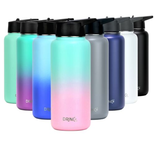 Botella de agua de acero inoxidable con aislamiento de doble pared frasco deportivo 32 oz 22 oz - Imagen 85 de 97