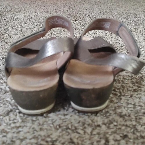 Dansko Pewter Leather Vera Low Wedge Sandals EU Size 38 US 7.5-8 - Picture 8 of 10