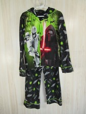 Unbranded 2 Piece Pajama Set Boys Size 8 Black Multi Color Star Wars Buttons