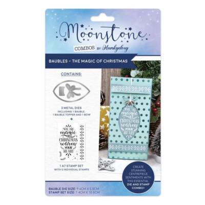 Hunkydory BAUBLES - THE MAGIC OF CHRISTMAS - Combos Spruch Stempel & Stanzenset