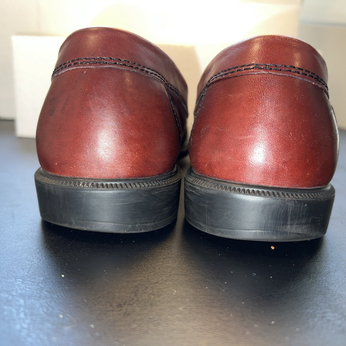 Rockport Men Size 10 Wide Burgundy Penny Loafer Dress/Casual Shoe Comfort Rockport Mens Brown/Burgundy Leather Dress Shoes Penny  main image 3