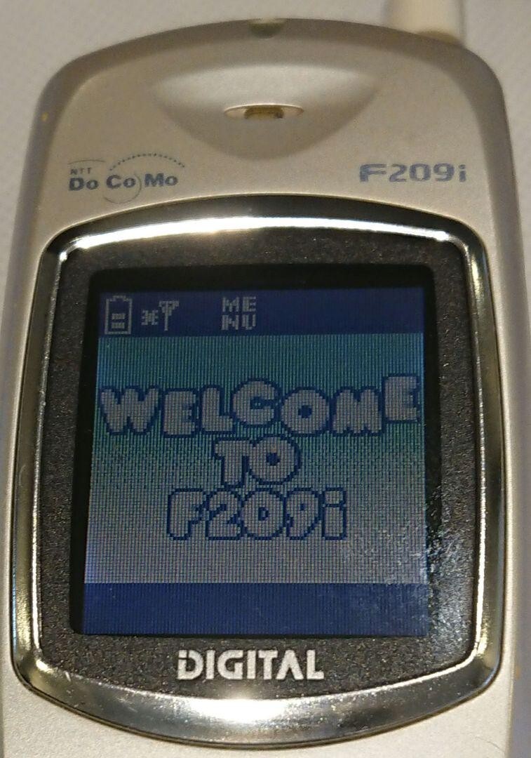 docomo F209i Blue mova flip phone mobile phone NEC Home appliances