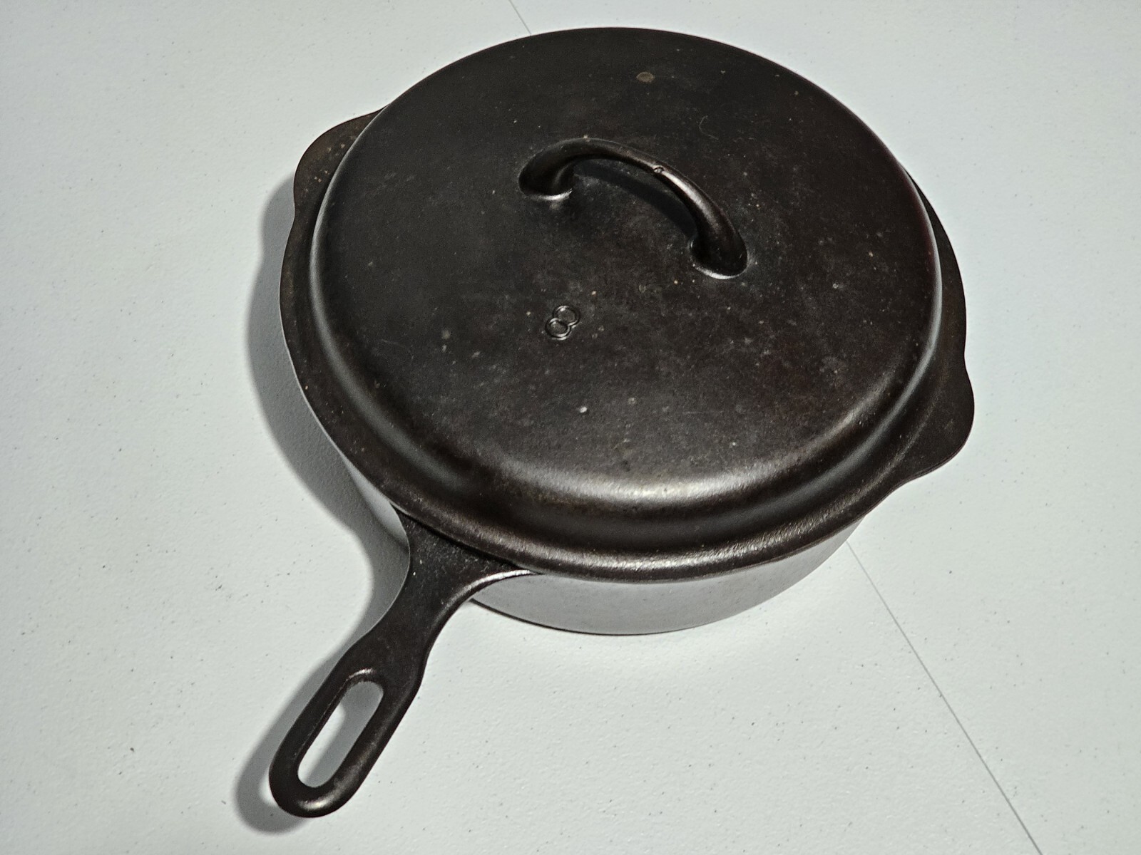 Griswold Iron Mountain Chicken Pan 8 Deep Cast Iron Skillet eBay