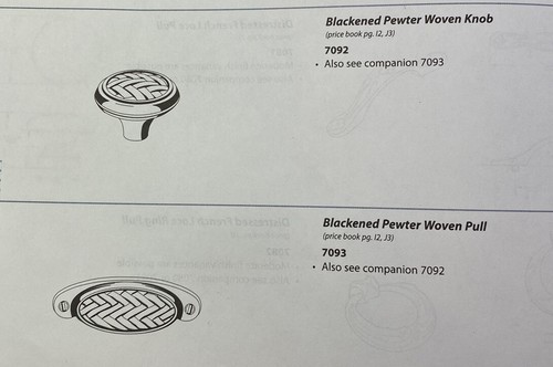 Kraftmaid Cabinets Blackened Pewter Woven Knob - #7092 - Lot of 2 - Picture 5 of 5