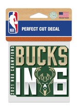 Milwaukee Bucks Decal In 6 World Champions Perfect Cut Decals 4 X 4