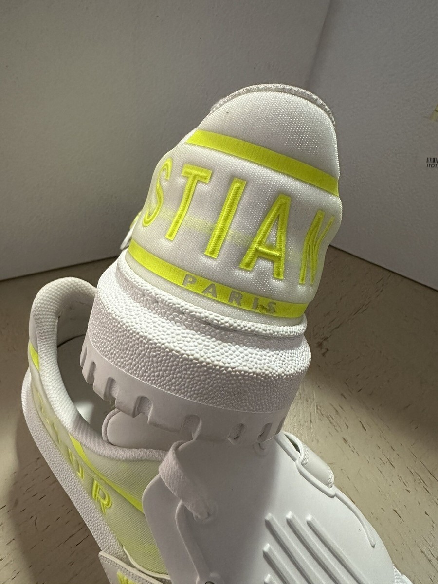 NIB $1190 Christian Dior Women ID Logo Sneakers Open Yellow
