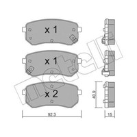 Metelli BremsbeläGe Bremsbelegsatz Hinten FüR Hyundai I10 KIA Picanto