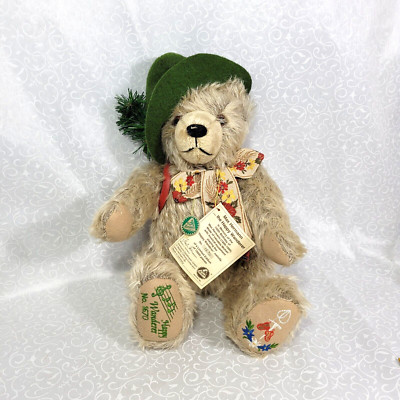 Hermann Max The Happy Wanderer Teddy Bear Musical Ltd. Edition Mohair Jointed