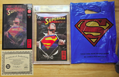 Superman Forever #1 6 signatures CBCS 8.0 (#734/15000) Alex Ross