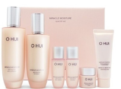 OHUI Miracle Moisture Hydrating Skincare Set Softener Emulsion K-Beauty
